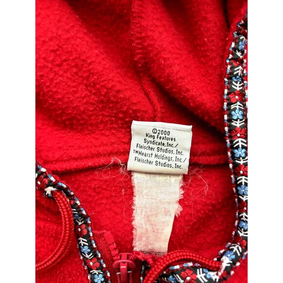 Betty Boop Red Half Zip Vintage hoodie - Picture 5 of 8